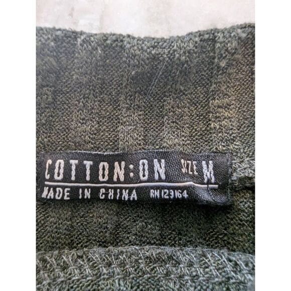 Cotton On Sweater Tank Top Women's Medium Hunter Green Mock Neck Ribbed light - Picture 4 of 7